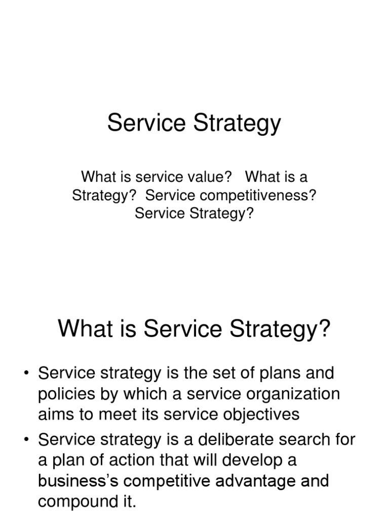 Session IV Services Strategy | PDF | Career & Growth | Business