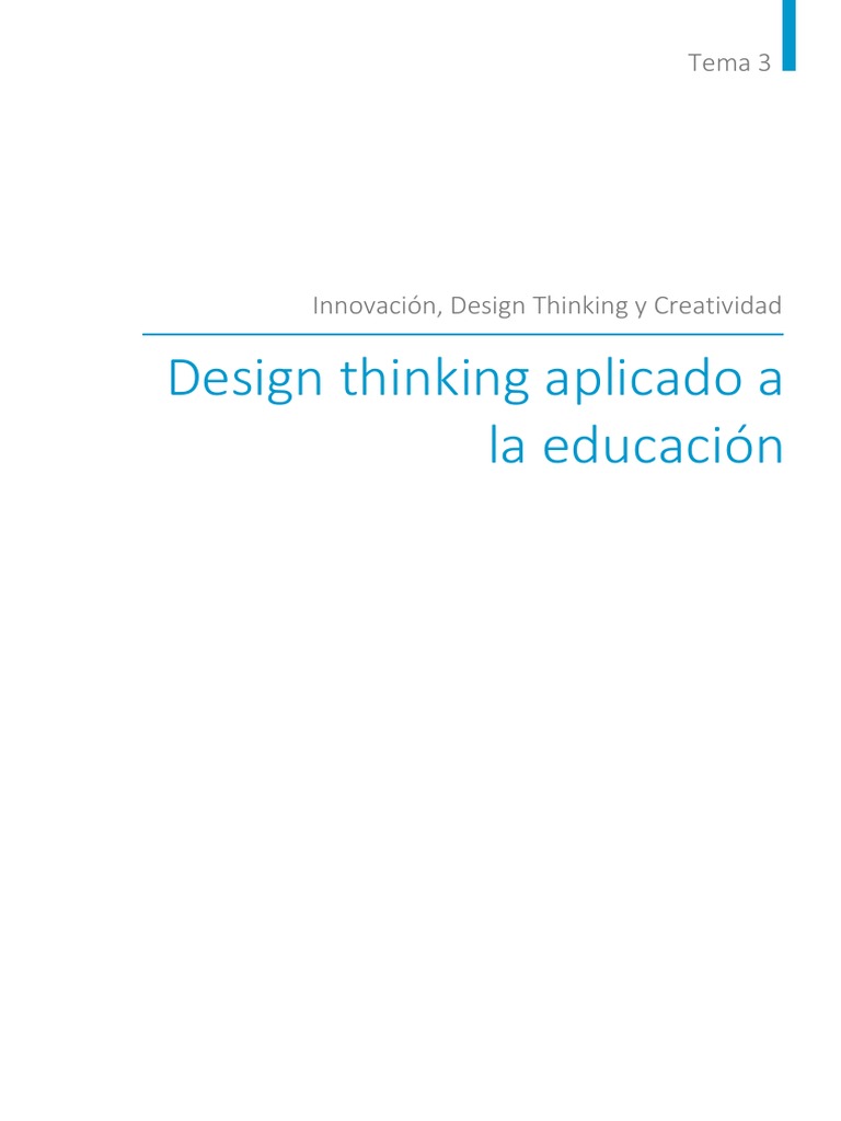 Design Thinking en Educación: Innovación y Ejemplos | PDF | El ...