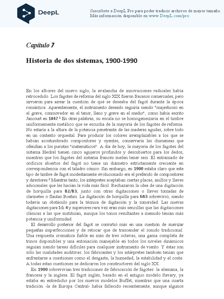 Evolución del Fagot, 1900-1990 | PDF | Fagot | Alemania del Este