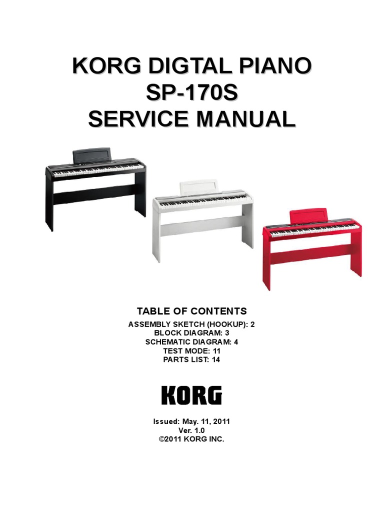 Korg sp-170s | PDF | Piano | Sound