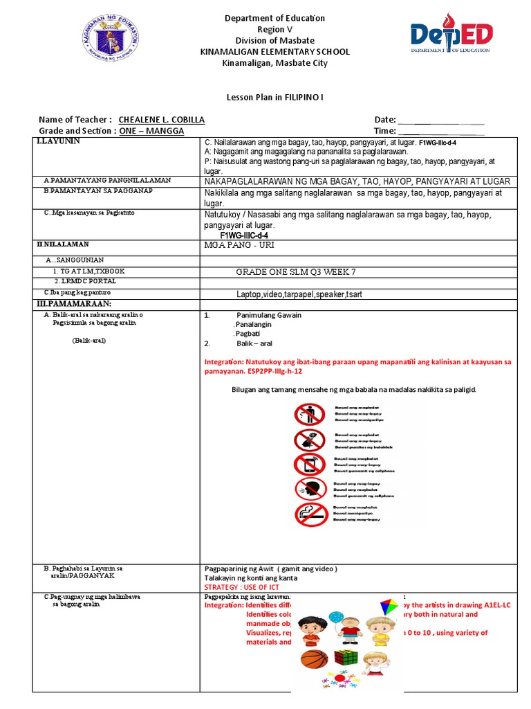 Cot Lesson Plan May Pdf