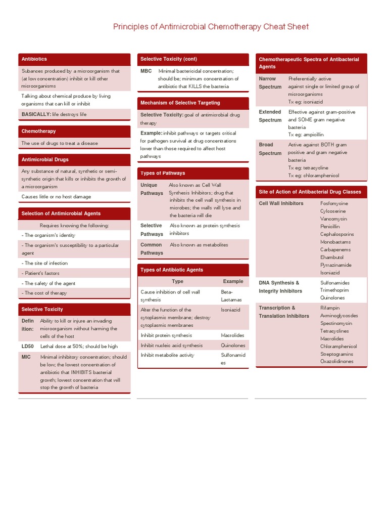 Principles of Antimicrobial Chemotherapy | PDF | Antimicrobial ...