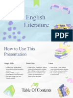 English Literature Red and White Illustrative Presentation