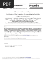 Collaborative Urban Logistics - Synchronizing The Last Mile A Singapore Research Perspective