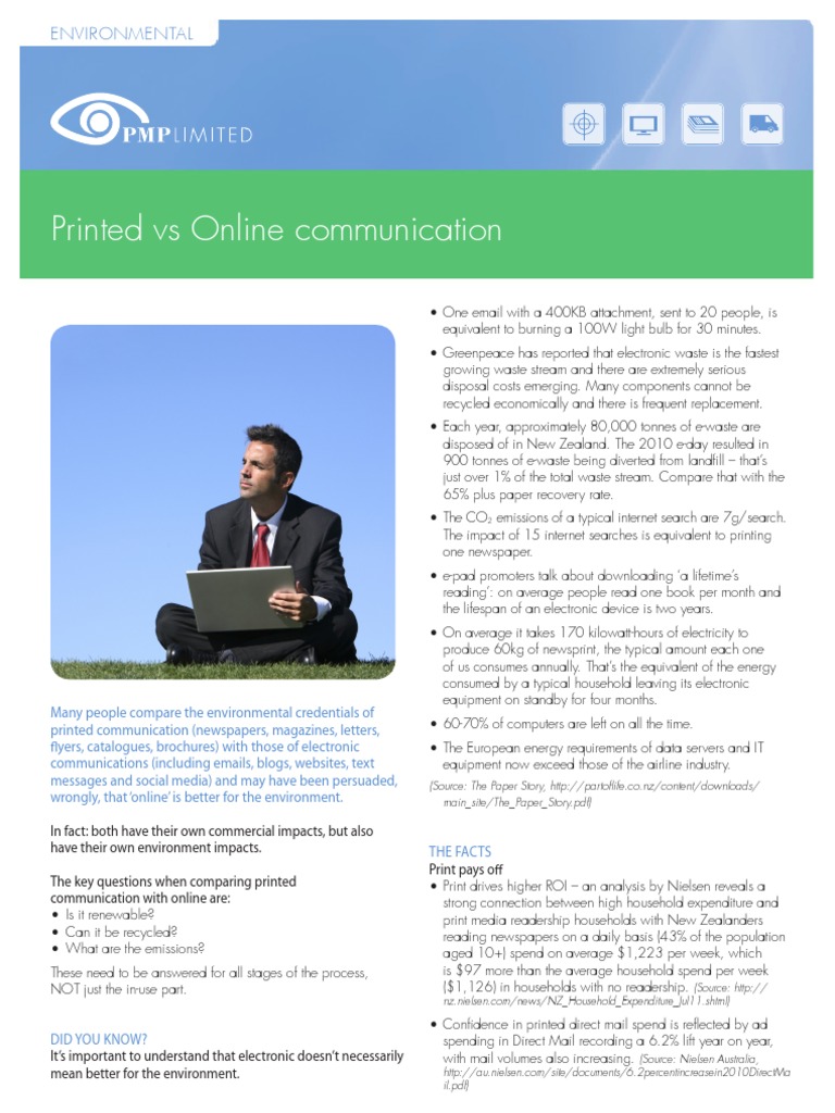 Print Vs Online Media PDF Electronic Waste Waste