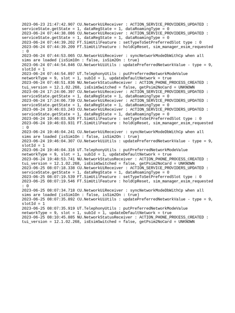 Network Status Updates Log 2023 | PDF | Science & Mathematics ...