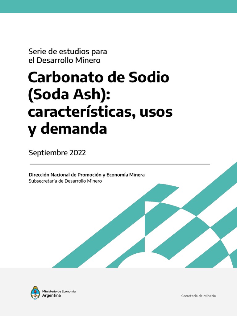 Demanda y Usos del Carbonato de Sodio | PDF | Química | Sustancias químicas