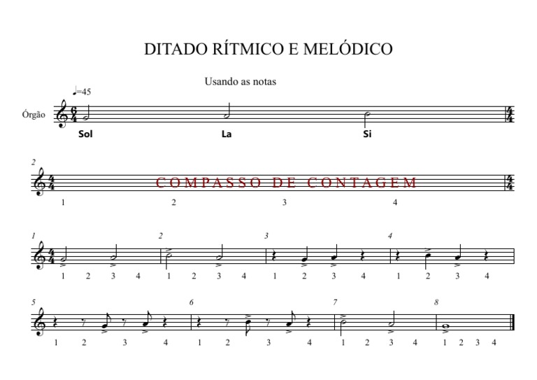 Notation de Dictée Rythmique et Mélodique | PDF