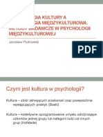 1 Psychologia Kultury A Międzykulturowa