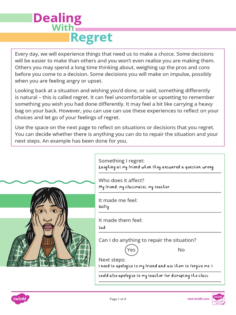 T S 1675378142 Older Learners Dealing With Regret Activity Ver 1 | PDF ...