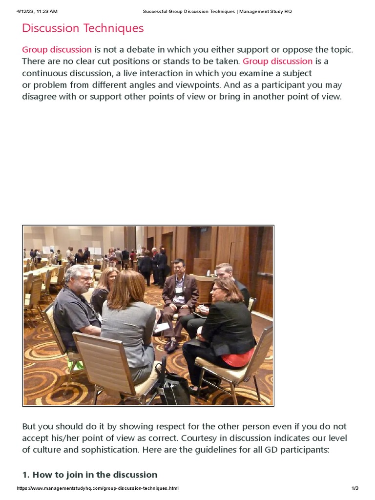 successful-group-discussion-techniques-management-study-hq-pdf