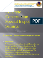 1 Seminar On Concrete Construction Special Inspector
