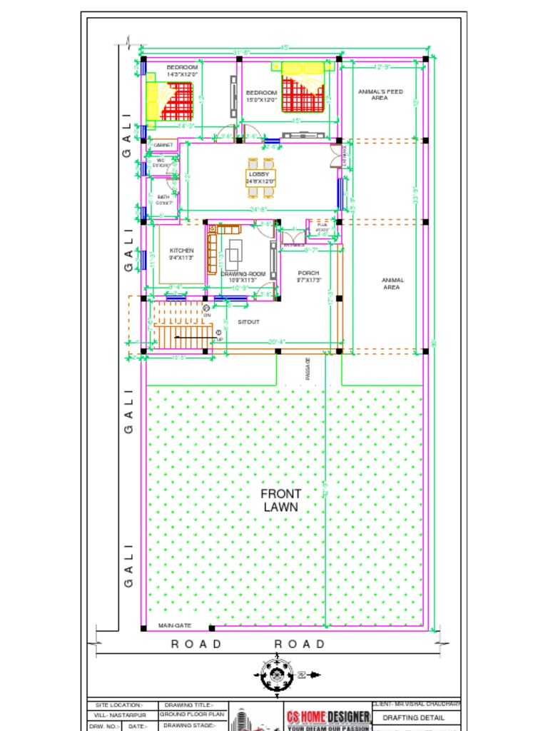 30x45 MR - Vishal Chaudhary Ji Location-Vill - Nastarpur-Model - PD | PDF
