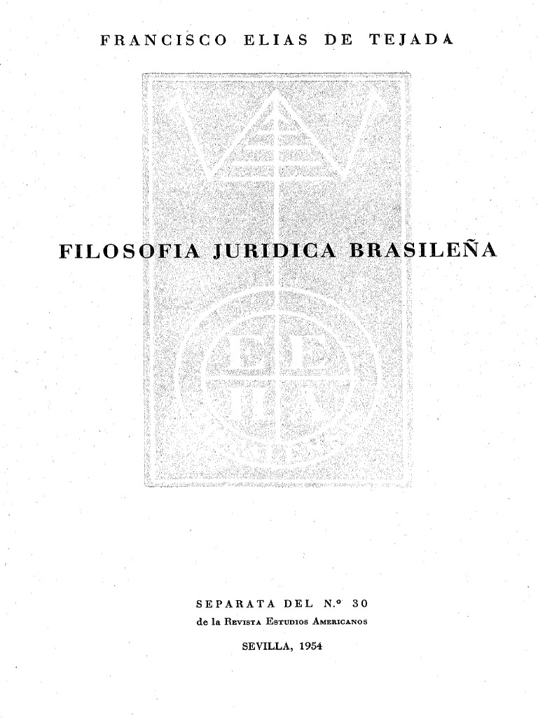 Elías de Tejada. Filosofía jurídica brasileña PDF