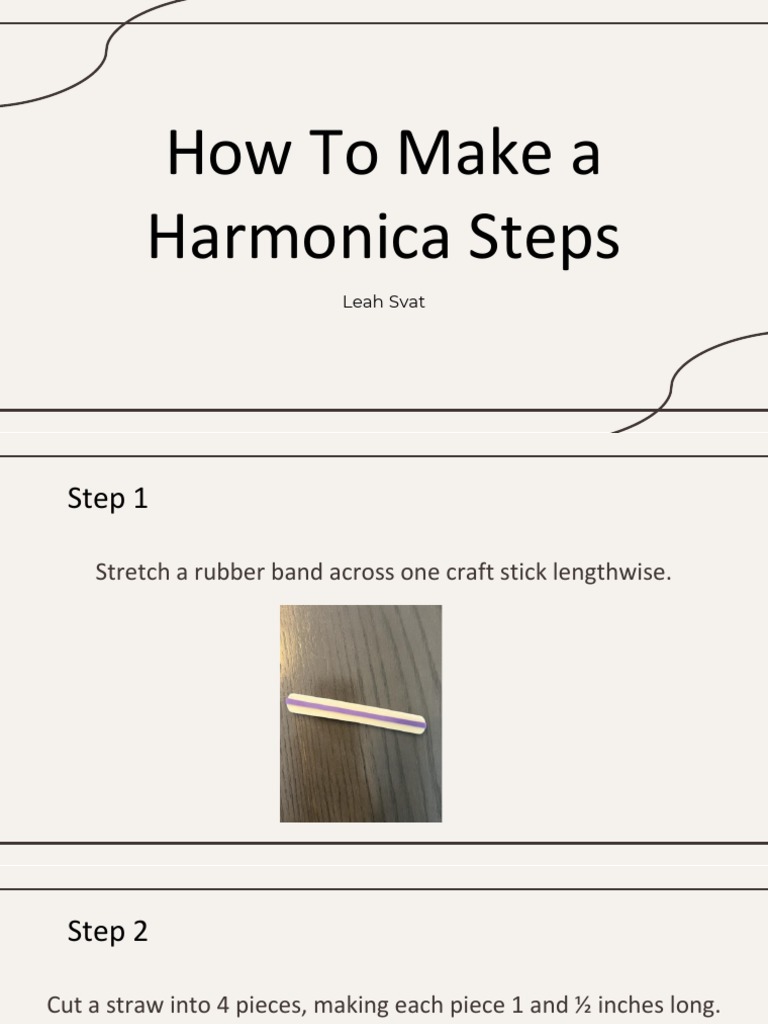 steps to making a harmonica PDF
