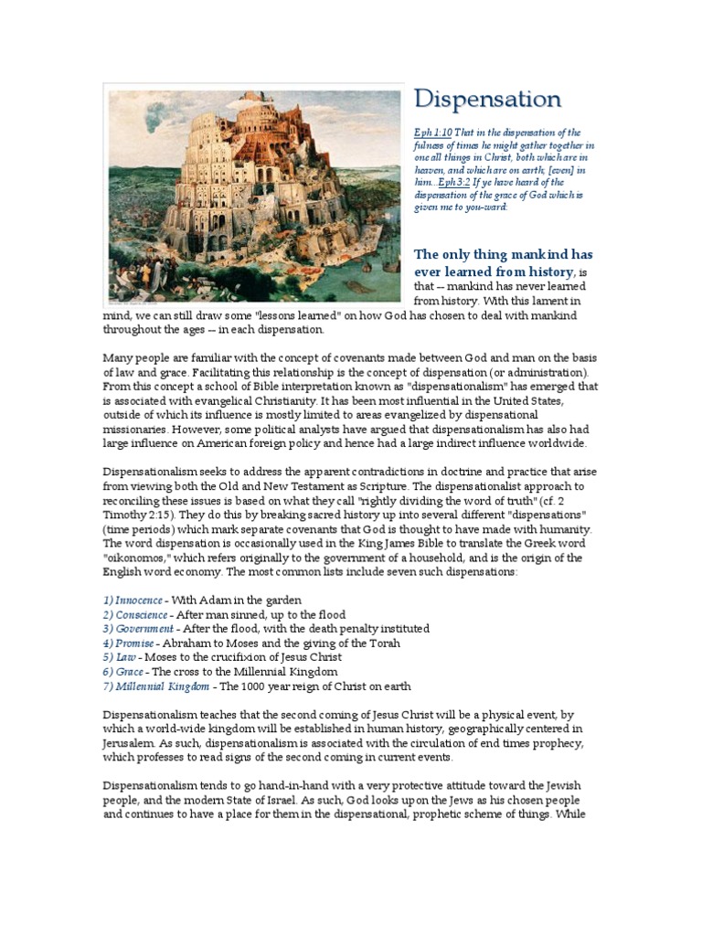 Dispensation Brief Explanation Download Free Pdf