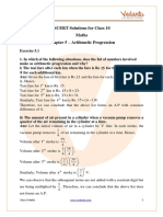 NCERT Solutions For Class 10 Maths Chapter 5 Arithmetic Progression (Ex 5.1) Exercise 5.1