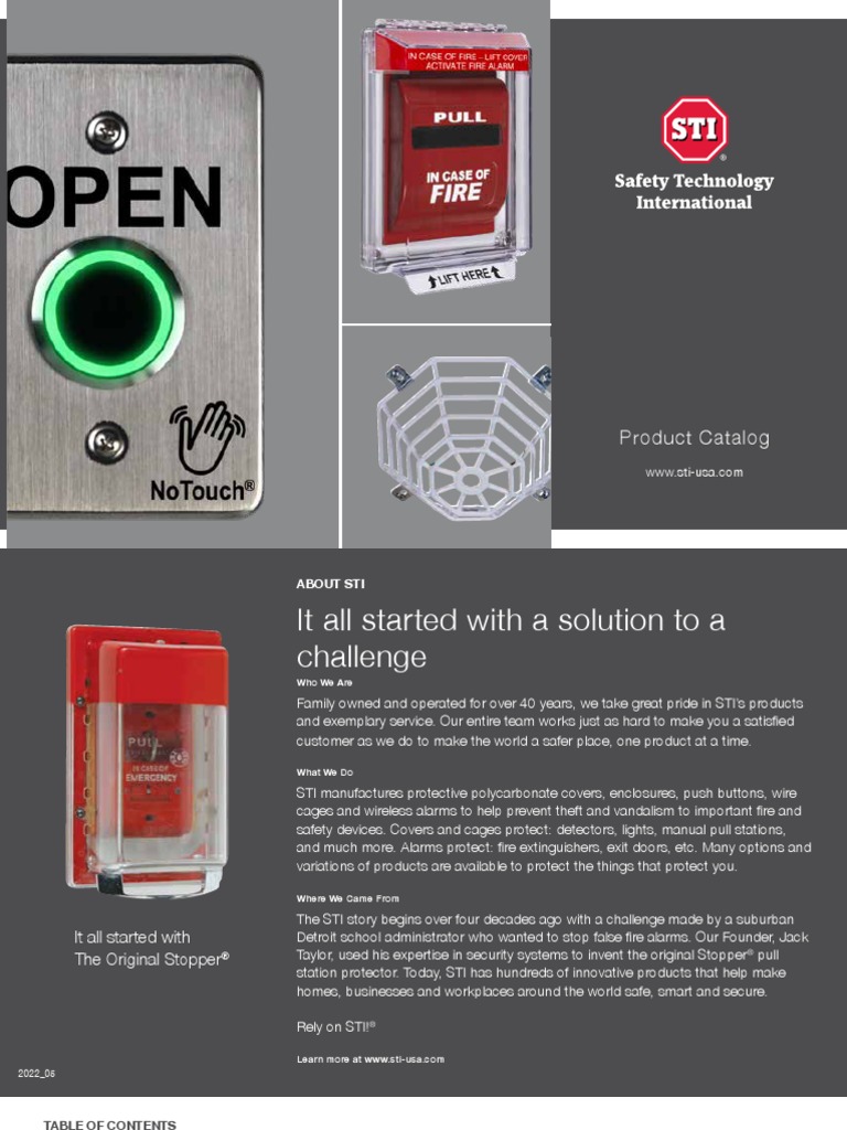 STI Catalog Products Ingles | PDF | Switch | Security Alarm