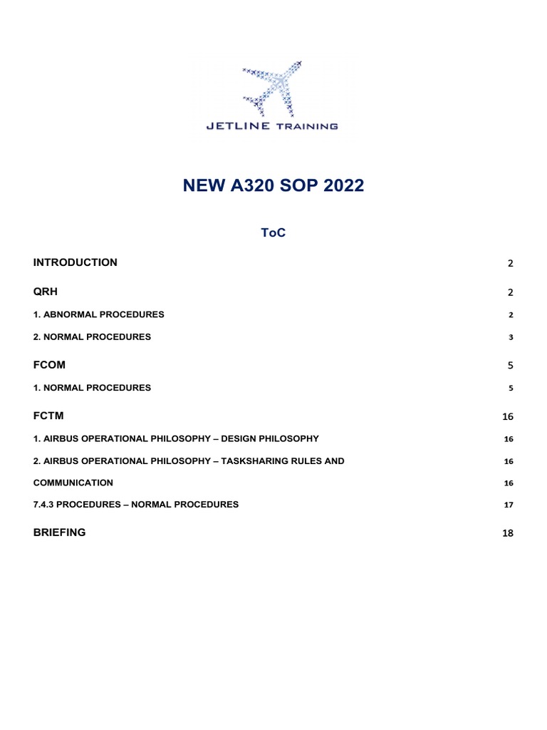 New Sop And Briefings Pdf Pdf Cockpit Airport