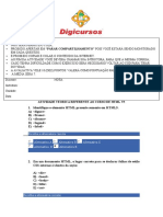 Avaliação Teorica HTML
