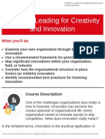 Leading For Creativity and Innovation - LSM587 - Printable