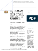 0406 Two Out of Five US College Presidents Already Considering Online Options For Fall 2020 Term - PhilOnEdTech