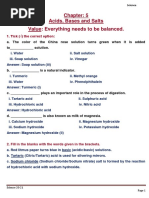 Acids, Bases and Salts