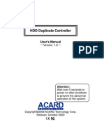HDD Duplicate Controller: User's Manual