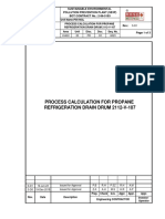 Process Calculation For Propane Refrigeration Drain Drum 2112-V-107