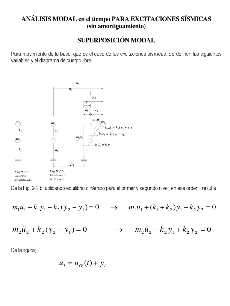 Descomposición Modal para Sismos Y Análisis Espectral | PDF ...