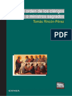 Rincón-Pérez, Tomás, El Orden de Los Clérigos o Ministros Sagrados, EUNSA 2009