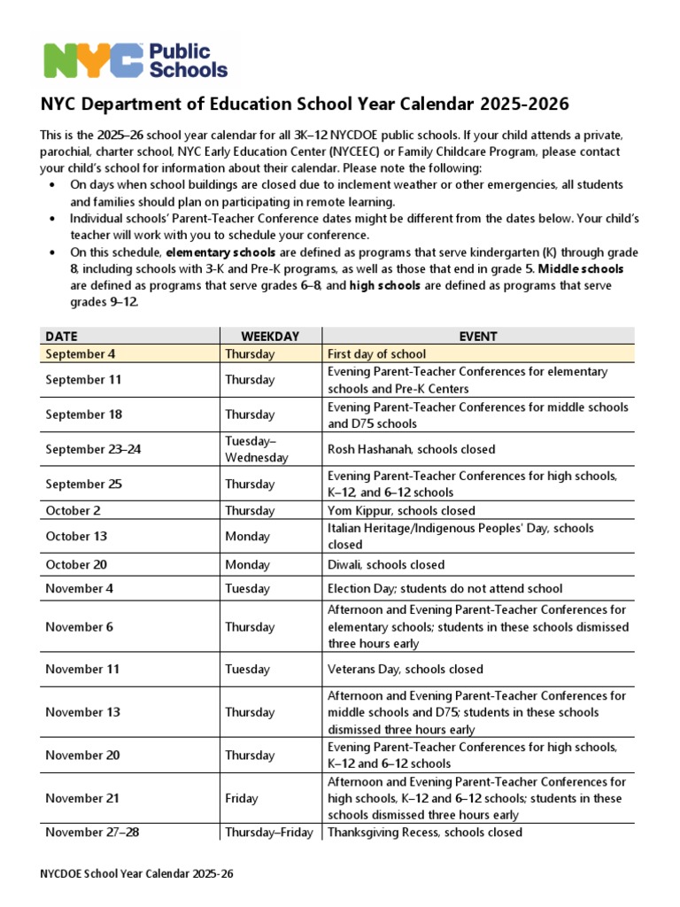 School Year 2025-26 Calendar | PDF | Educational Institutions | Schools