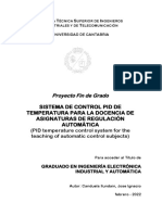 Sistema de Control Pid de Temperatura para La Docencia de Asignaturas de Regulación Automática