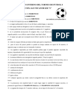 Reglamento Interno Del Torneo de Futbol 8