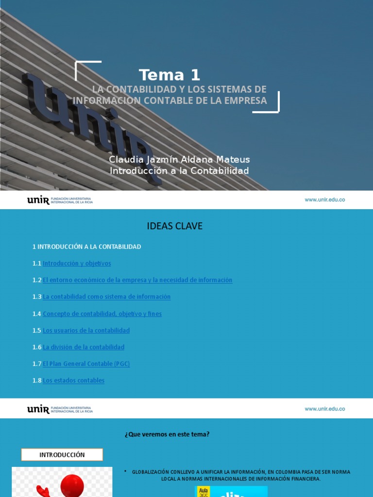 Tema1 Introducción A La Contabilidad Nueva Plantilla Pdf