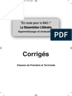 CORRIGE Cahier Dissertation