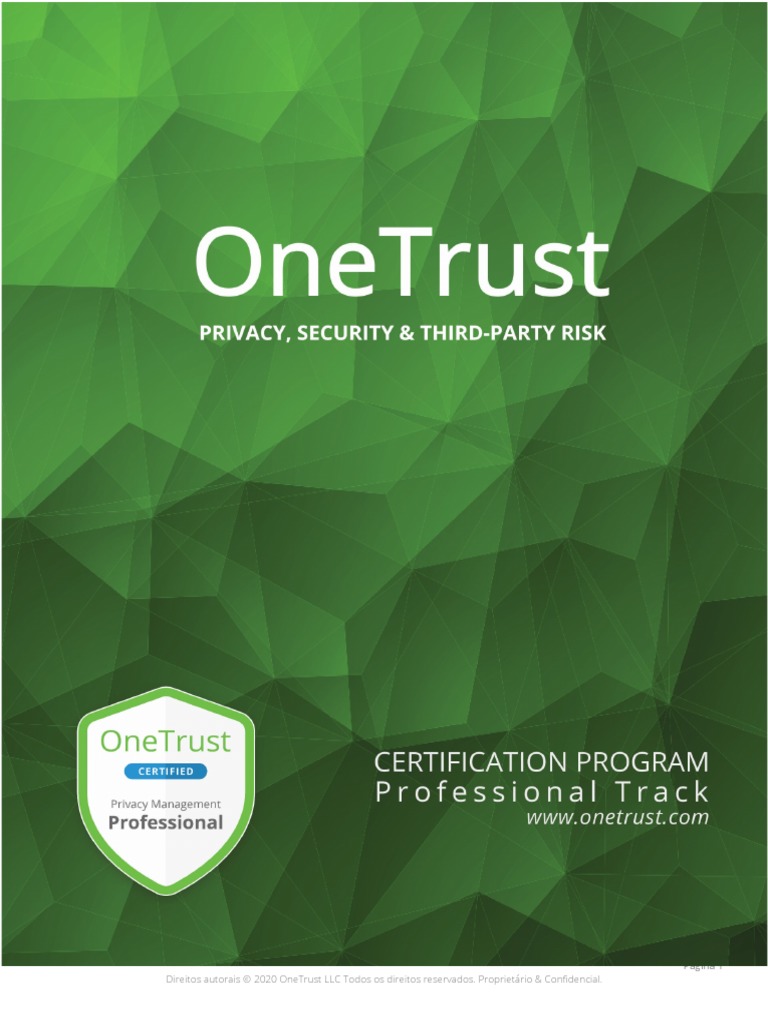 Manual de Certificação OneTrust | PDF | Automação | Direitos Autorais