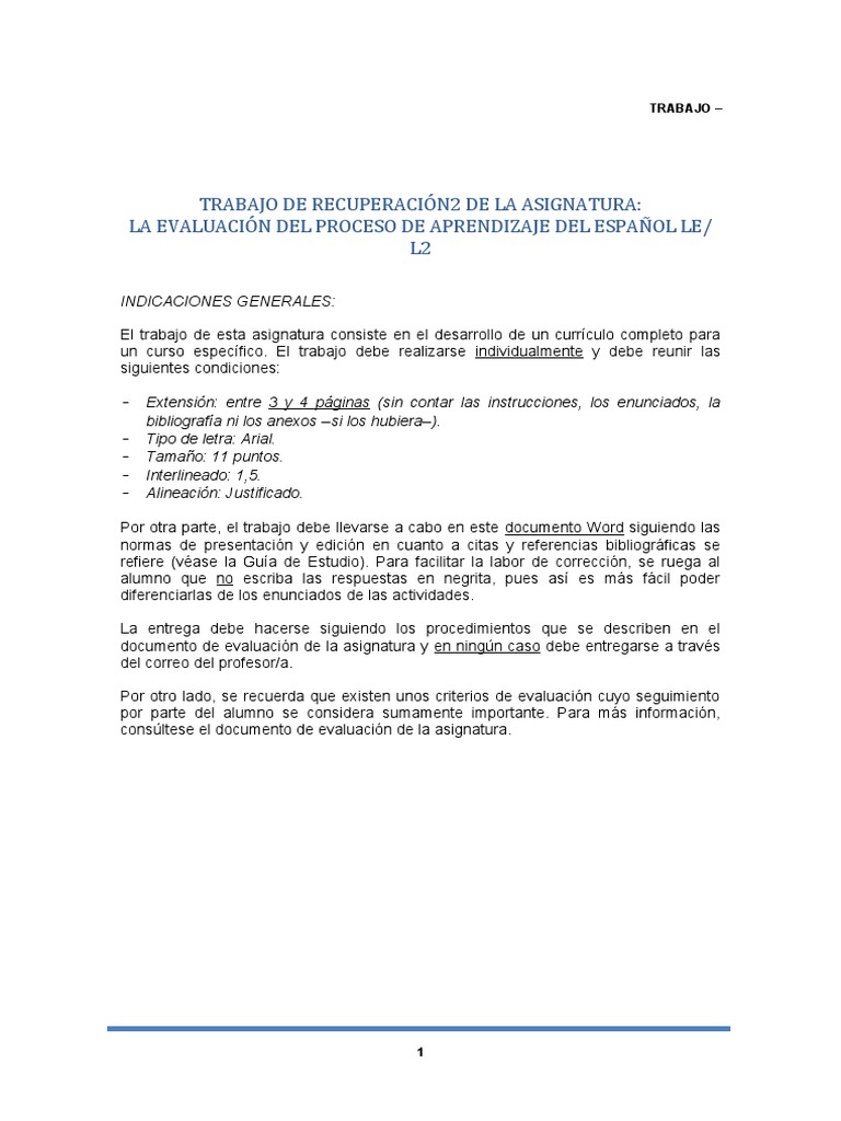 Evaluación de Curso A1 de Español para Negocios | PDF | Evaluación ...