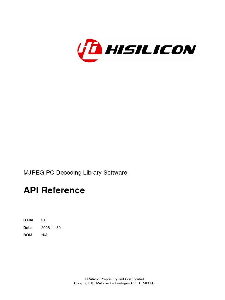 Mjpeg pc decoding library software api reference pdf library