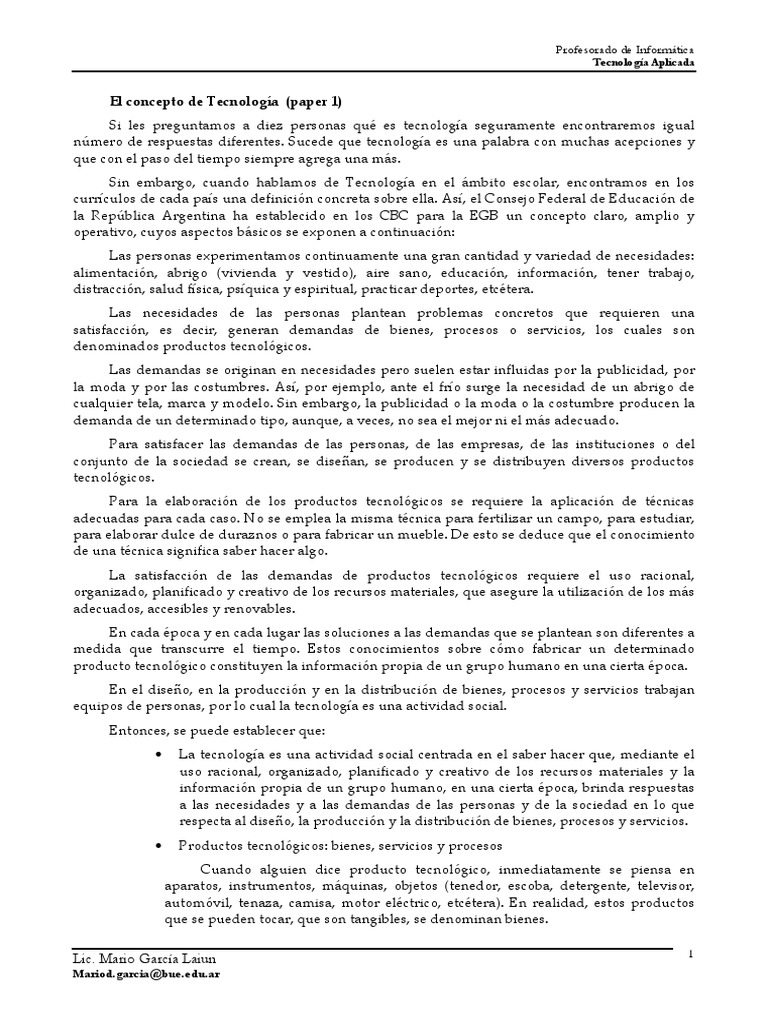Clase 1 el concepto de tecnologia pdf electr nica dise o