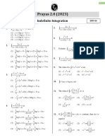 Indefinite Integration - DPP 04 (Lec 05) - (Prayas 2.0 2023 PW Star)