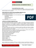 Tema 8, Sistema Nacional de Inversión Pública