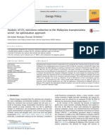 Analysis of CO2 Emissions Reduction in The Malaysian Transportation