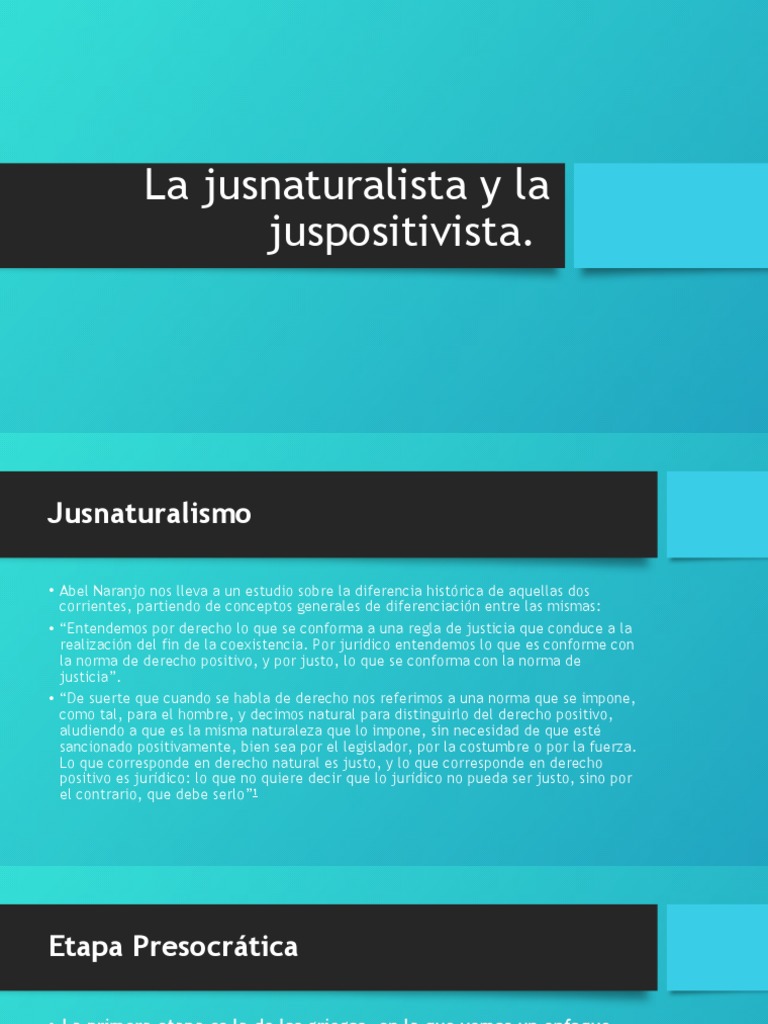 La Jusnaturalista y La Juspositivista | PDF | La Ley natural | Platón