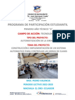 INFERME DE PPE. AUTOMATIZACION DE LA SIRENA Necesidad