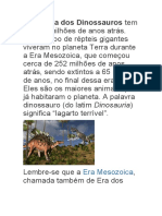 A História Dos Dinossauros