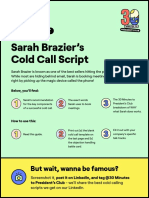 Sarah Brazier Cold Call Script