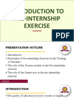 Introduction To Pre-Internship Exercise