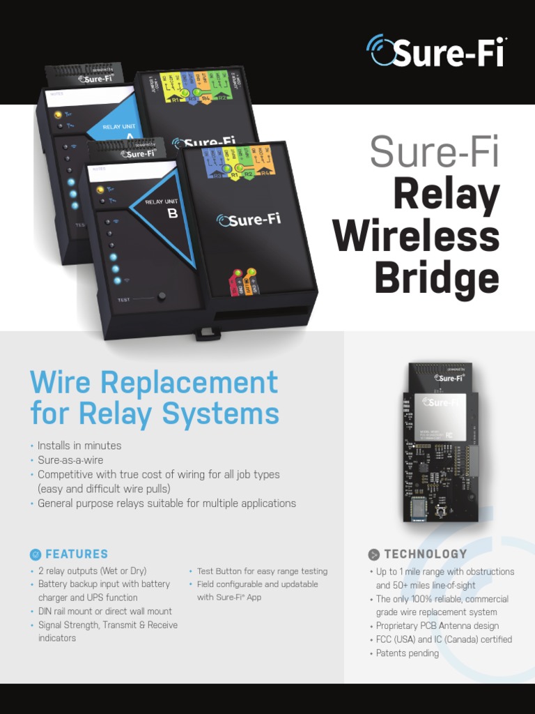 Sure Fi Relay Cutsheet PDF Relay Battery Charger