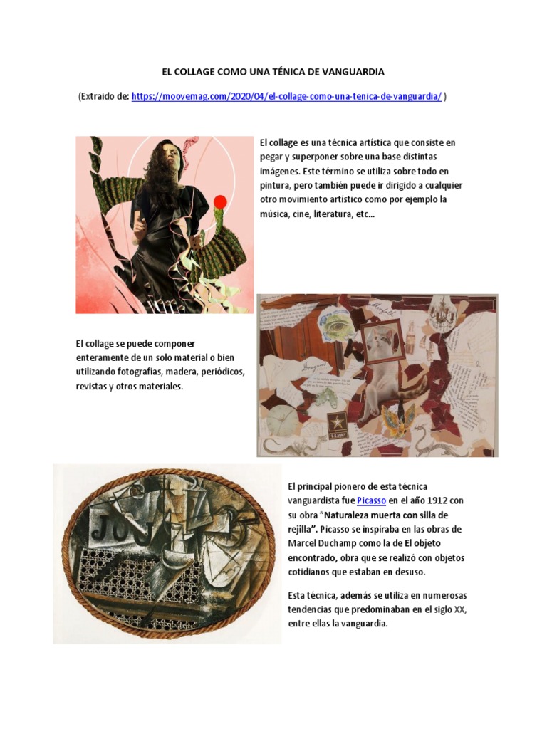 El Collage Como Una Ténica de Vanguardia | PDF | Collage | Las artes